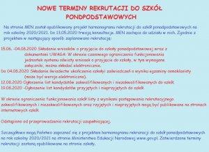 Projekt rekrutacji 2020