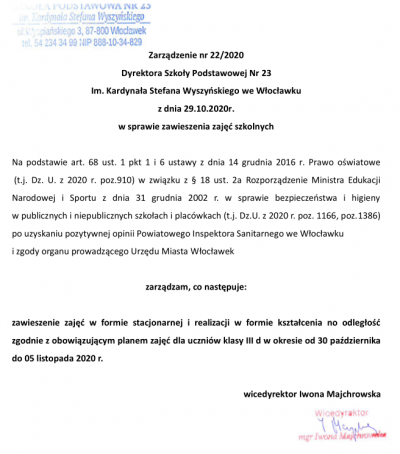 Zarządzenie nr 22