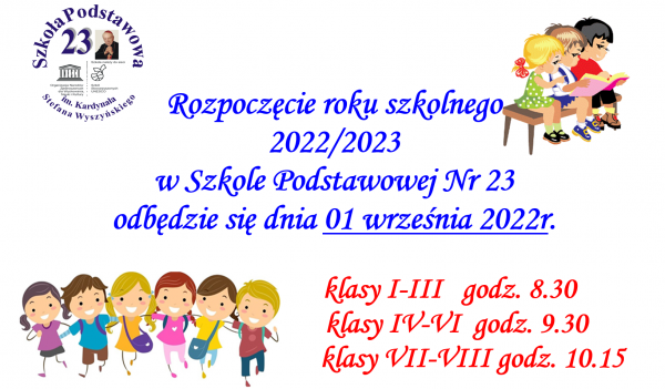 Rozpoczęcie roku szkolnego 2022/2023