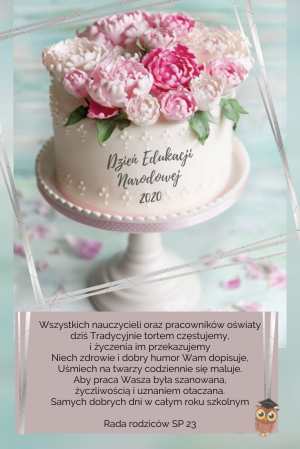 Dzień Edukacji Narodowej - życzenia od Rady Rodziców